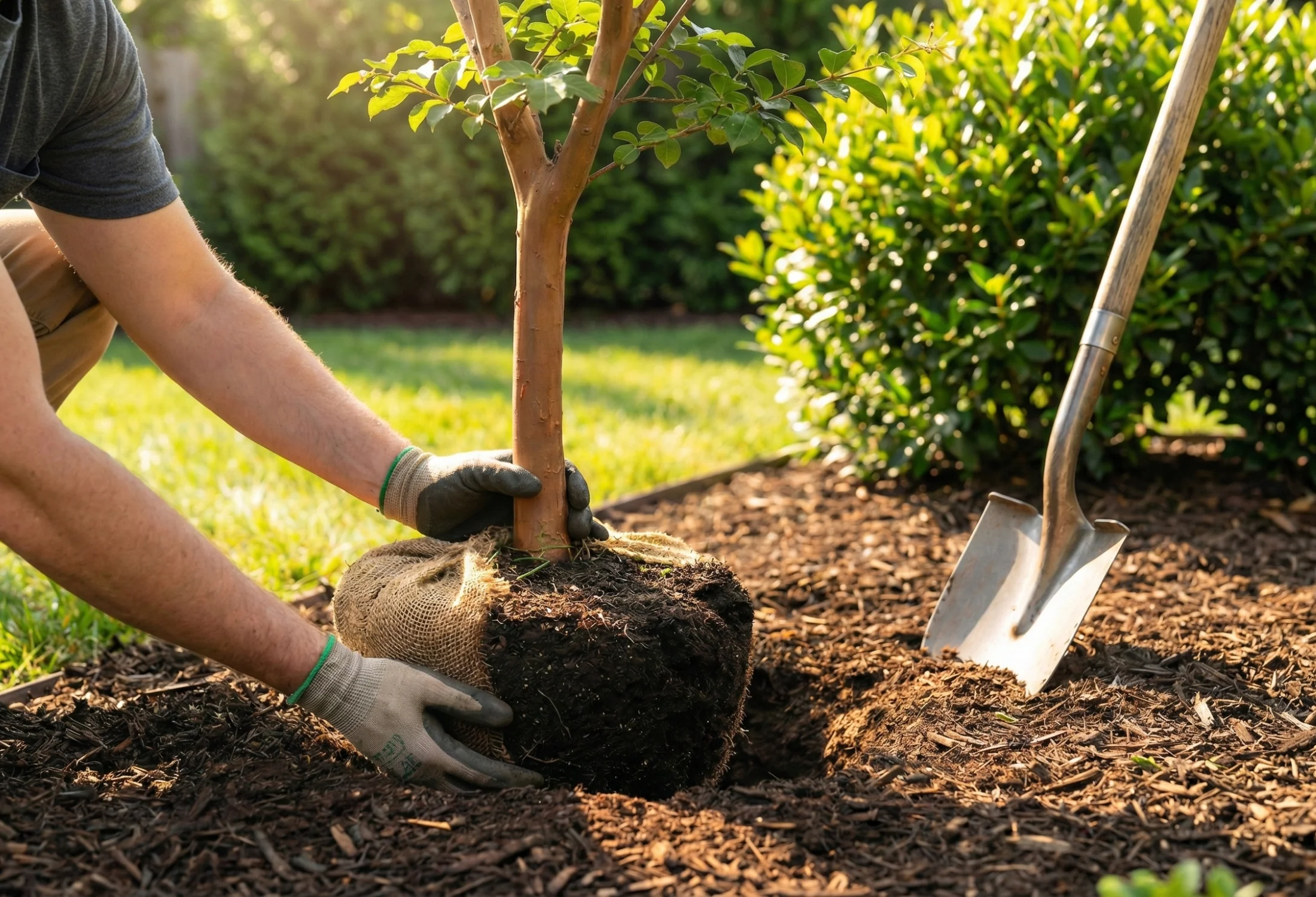 Tree planting Buford GA landscaping installation